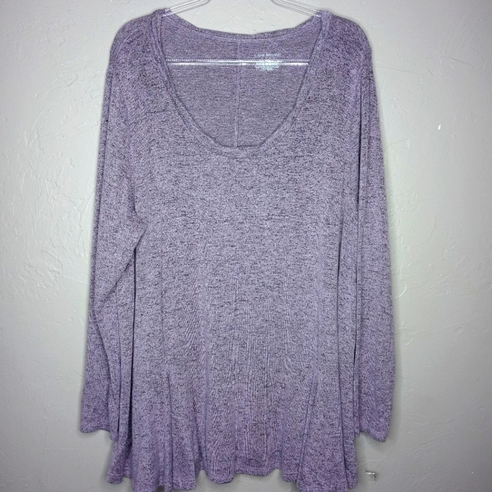 Lane Bryant Purple Long Sleeve Blouse